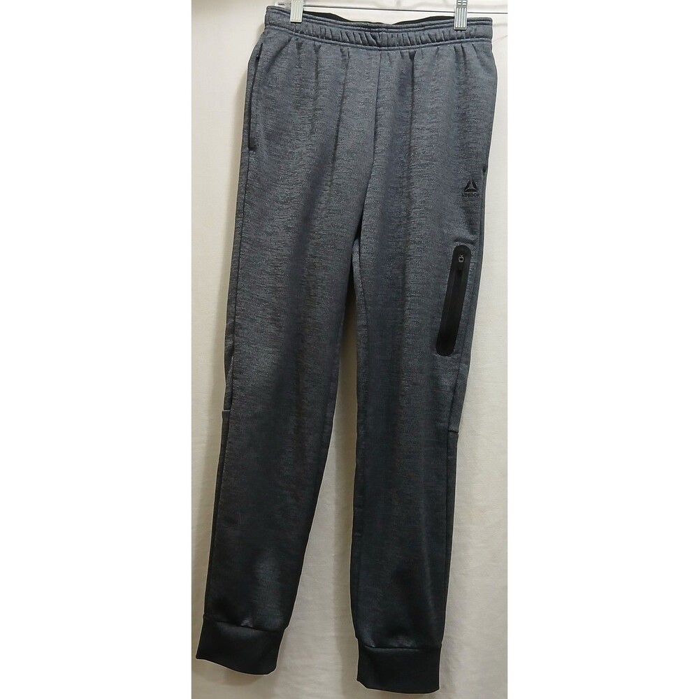 Reebok Boys XL 14-16 Joggers Gray Blue Tapered Athletic Sweatpants Pockets EUC
